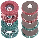 Rustark 8 Pcs 4"Nylon Fiber Flap Disc Polishing