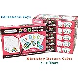 Funvention- for Little Scientist in Every Kid ABC Alphabet Write and Wipe Activity Writing Practice Cards Learning Games for Children (3-6 Years, Pack of 6)
