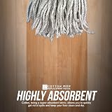TDBS 2pk Cotton Mop Heads Twist Lock Socket Super Absorbent Floor Mop view 6