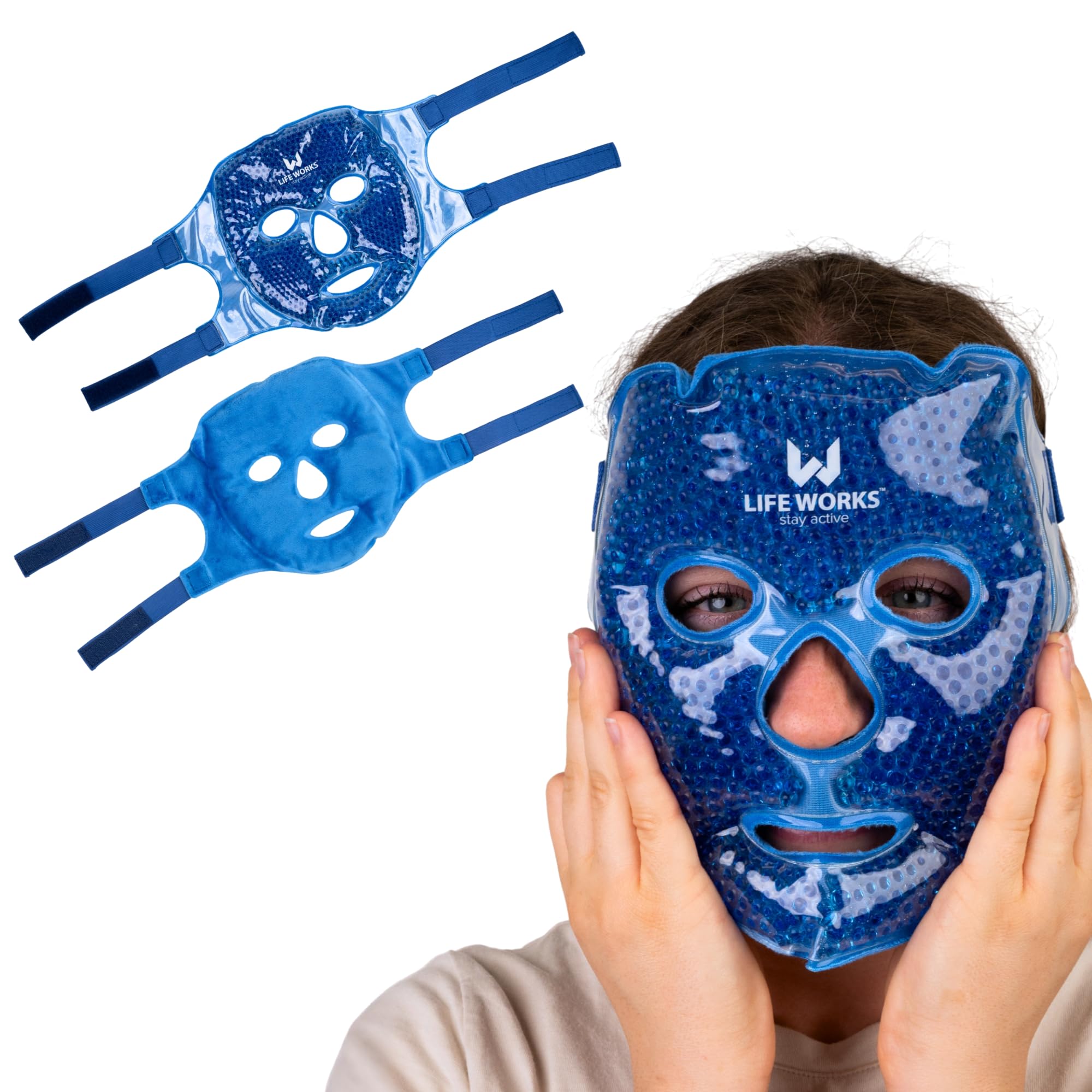 Photo 1 of LIFE WORKS Gel Bead Blue Face Mask