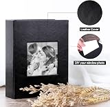Benjia Small Photo Album 6x4 2 Packs 50 Pockets Portrait Leather Cover view 3