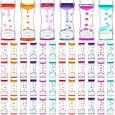 Hollowfly 18 Pcs Liquid Motion Bubbler Timer Sensory Fidget Colorful Hourglass Desktop Calming Tool for Autism, Stress Relief, Stocking Stuffers