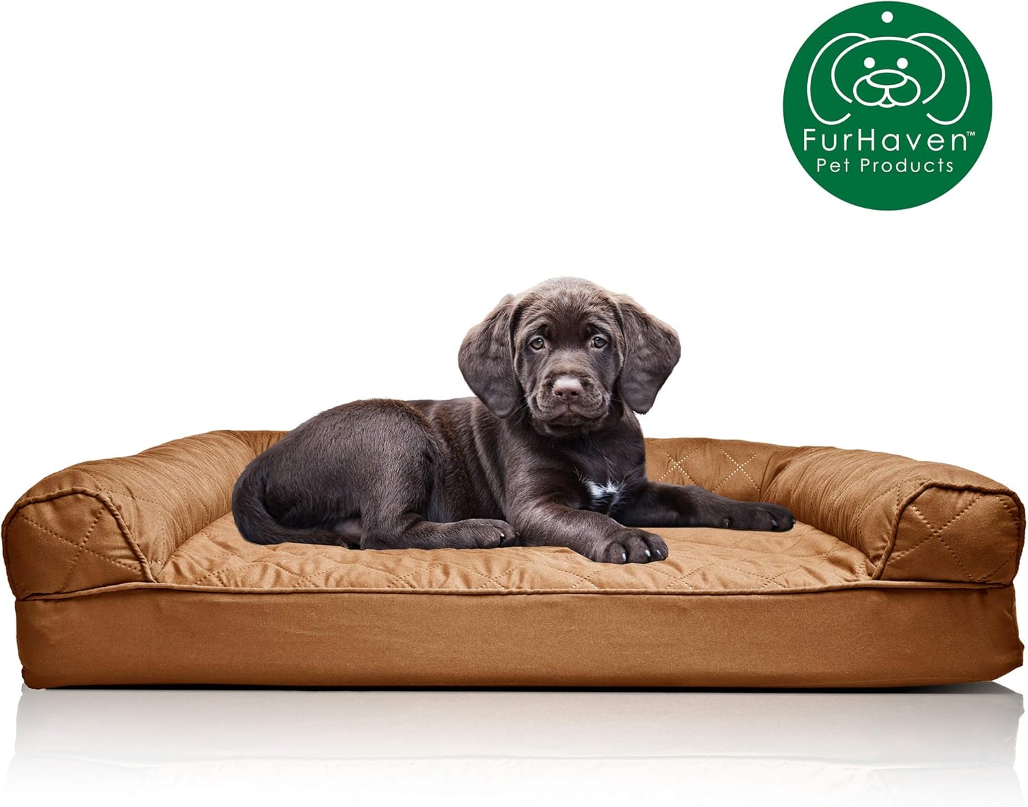 Amazon Com Furhaven Pet Dog Bed Orthopedic Quilted Traditional
