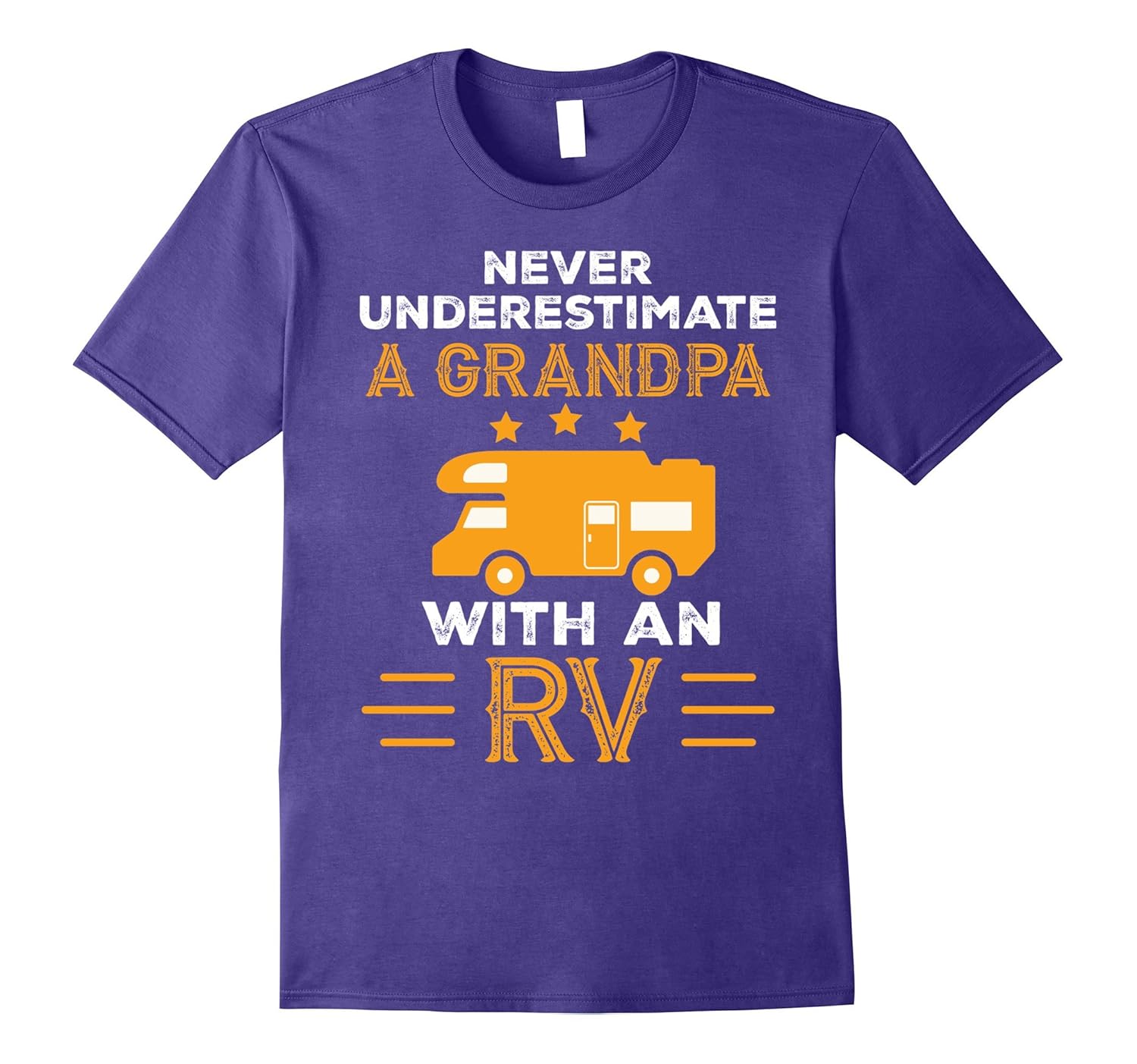 Mens Never Underestimate A Grandpa With An RV tshirt Camper Gifts-Rose