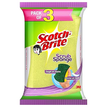 Scotch-Brite Scotch Brite Scrub Sponge (Large)-Pack of 3