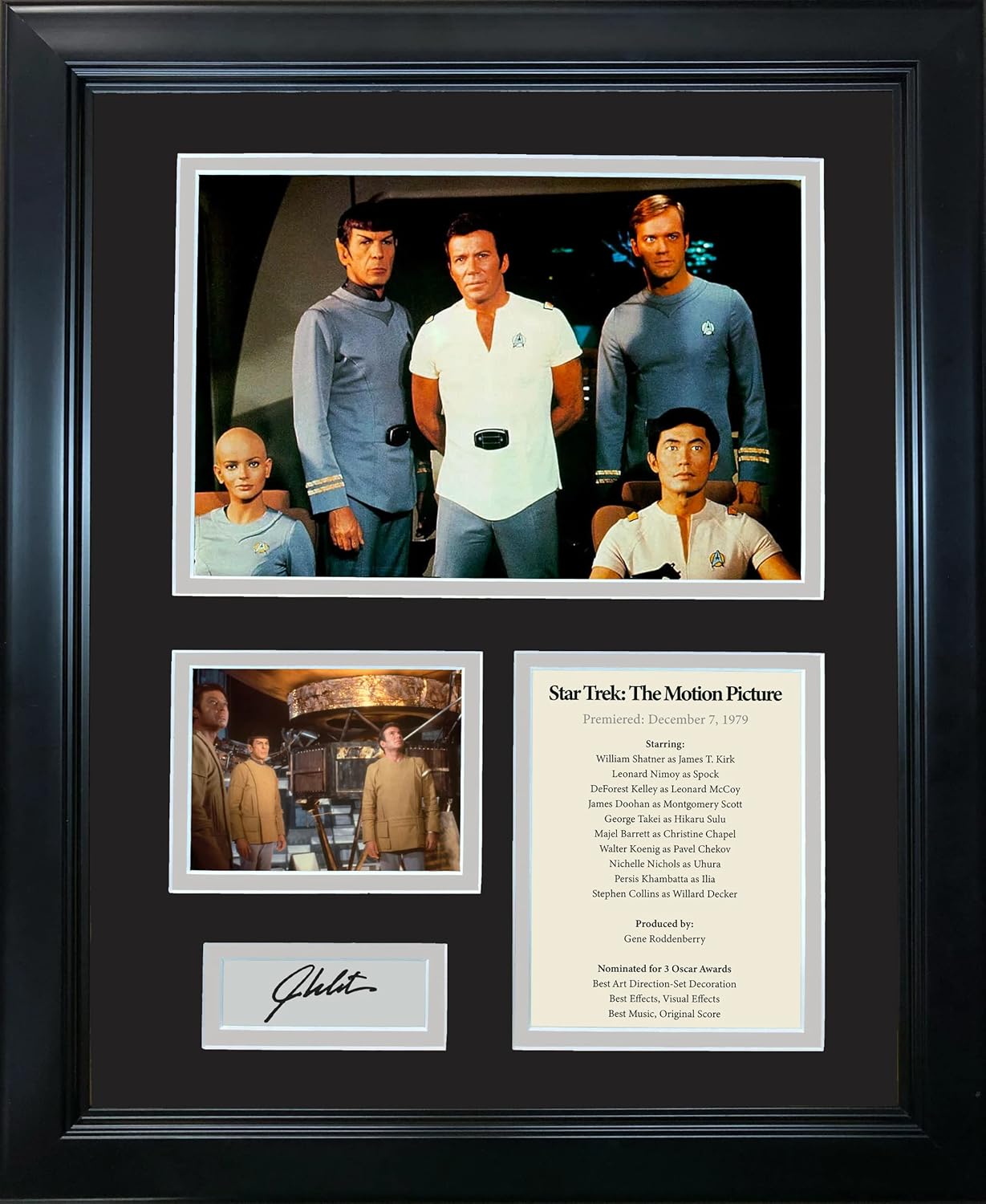 Photographs - HOFSM.COM Hall of Fame Sports Memorabilia Framed Star Trek: The Motion Picture James T. Kirk William Shatner Facsimile Laser Engraved Signature Auto TV Series 12