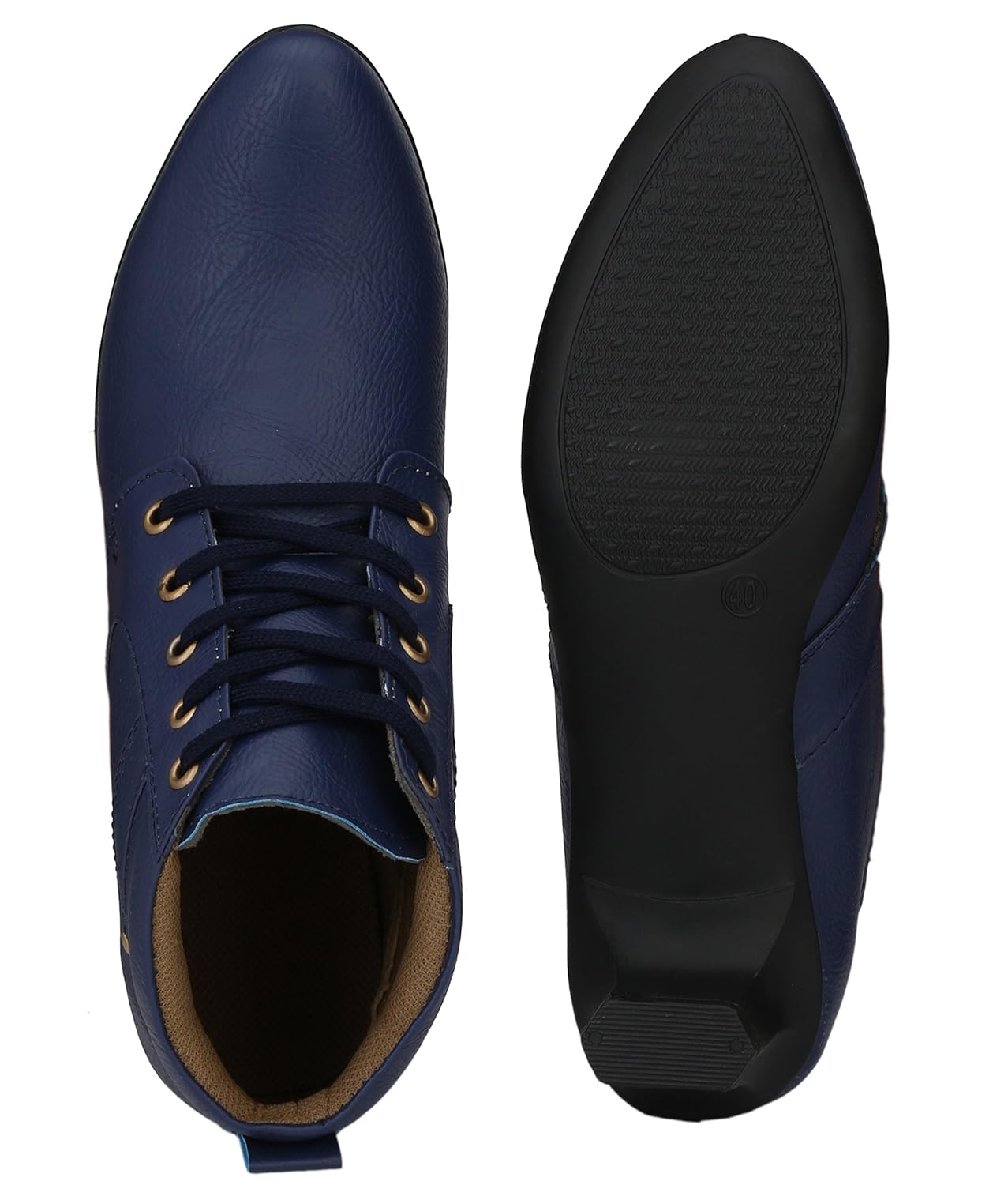 neso women's elegant point blue shearling boots