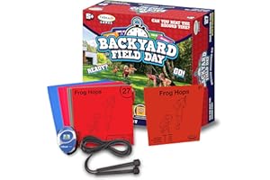 Playful Minds Backyard Field Day Obstacle Course Game – 27 Double-Sided Foam Challenge Tiles with 54 Kid-Friendly Exercises, Stopwatch, Jump Rope & Carry Bag – Outdoor Fitness Fun for Kids & Families