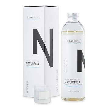 CLEANATICS Lammfell Waschmittel Konzentrat mit Lanolin für Naturfell, Schaffell & Baby-Produkte wie Kinderwagen-Fußsack, Scha