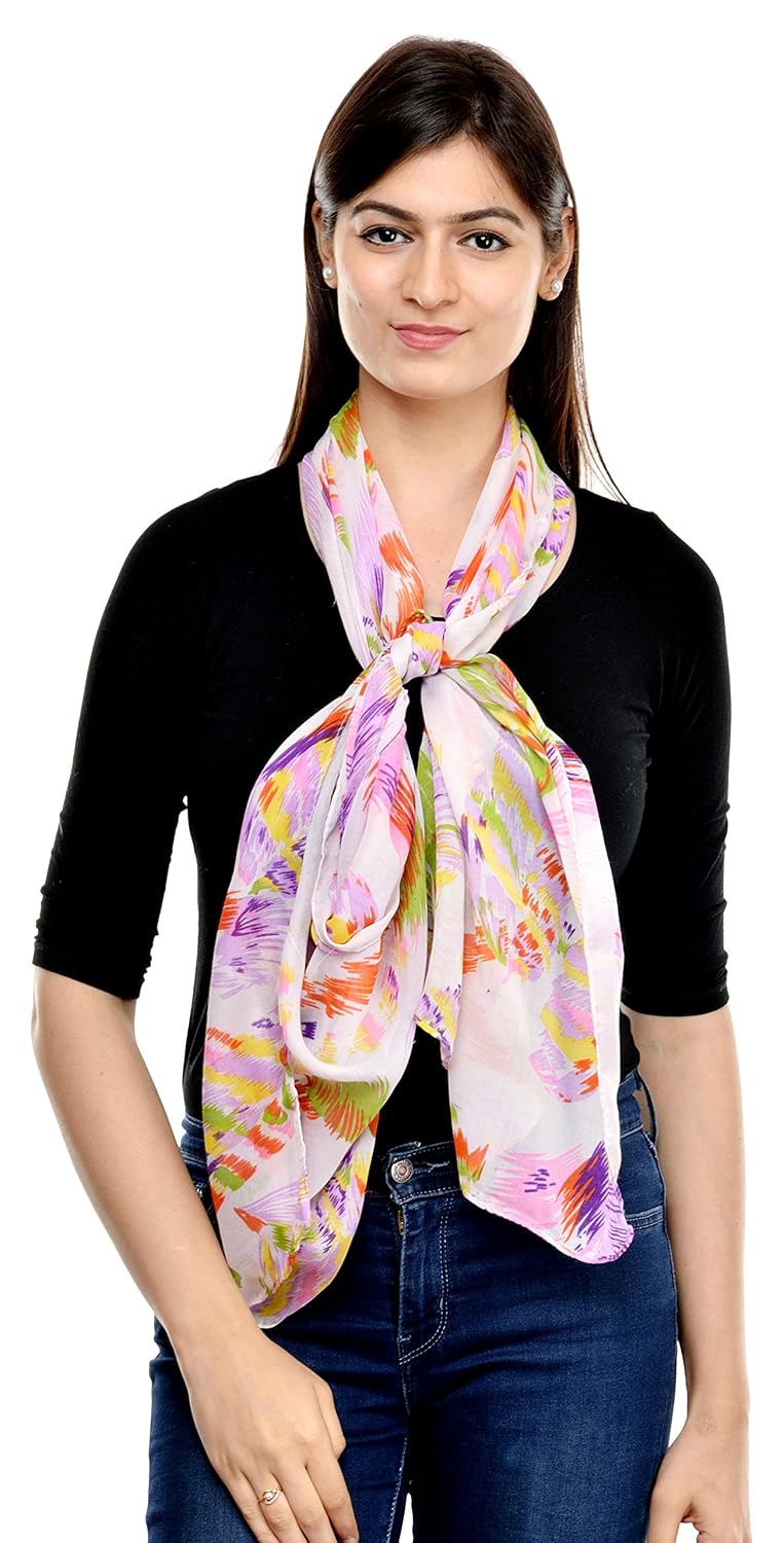 weavers villa animal print design summer cotton scarf, dupatta, stoles (feather 2)