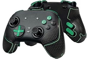 Controller Grips, Skin kit,Anti-Skid, Multi-Texture, Sweat Absorption, Pre-Cut Grips Tape, by SHADOW BOOLT (Black & Green, fo