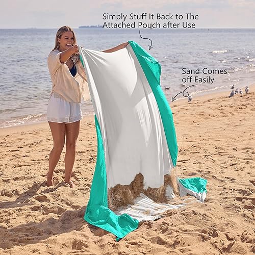WEKAPO Beach Blanket Sandproof Waterproof Extra Large Beach Mat