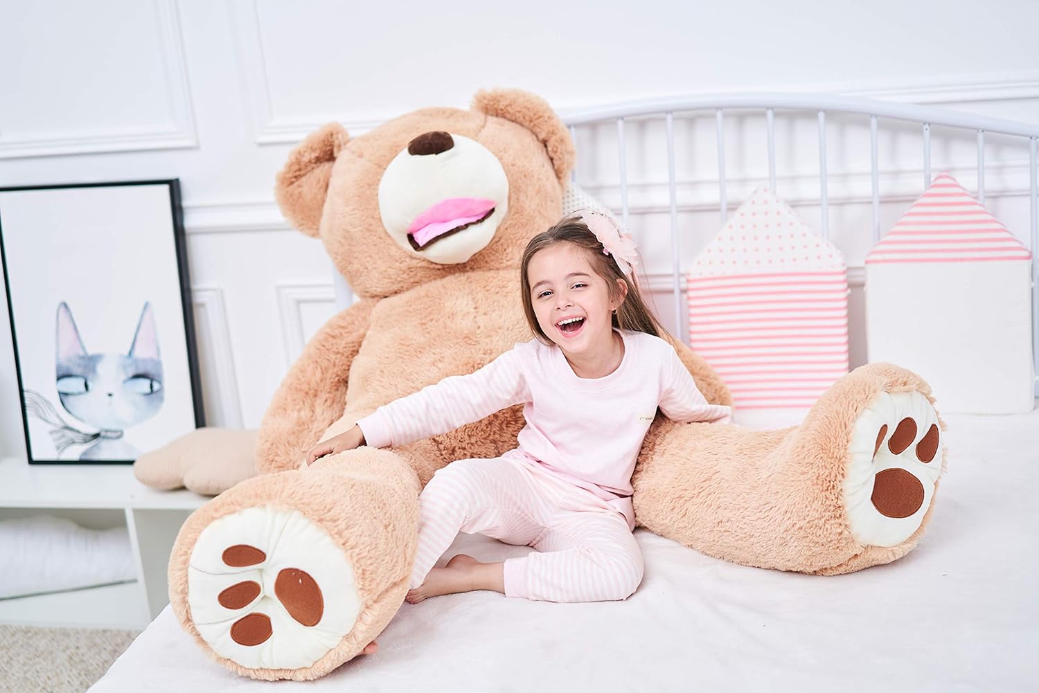 IKASA Giant Teddy Bear Plush Toy Stuffed Animals 5.25 Foot (Brown, 63 inches): Toys & Games