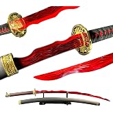 Mehaimes Handcrafted Rivers of Blood Medieval Fantasy Katana Metal, Sword Cosplay for Video Game