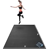 Gorilla Mats Premium Large Exercise Mat – 7' x 5' x 1/4" Ultra Durable, Non-Slip, Workout Mat for Instant Home Gym Flooring –
