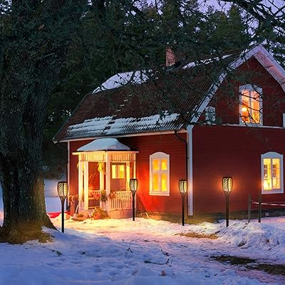 Buy Ruyilam Solar Garden Lights Outdoor 4 Pack Waterproof Solar Flickering Dancing Flame Pathway Lights Dusk To Dawn Auto On Off For Garden Patio Deck Yard Driveway Pathway Online In Turkey B08c51xwvg