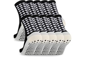Ultrafun 3/5 Pairs Soccer Socks with Grip Pads Non Slip Football Basketball Sports Socks for Men Women