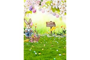 CYLYH Easter Backdrop, Easter Photo Backdrop 5x7ft, Easter Backdrop Spring Easter Backdrop Easter Baby Children Birthday Party Decorations Banner