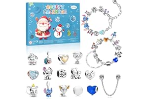SWIND Christmas Advent Calendar 2025 for Girls and Boys With 24 Days Unique Gift Christmas Countdown Calendar Unique Cute Cartoon Blind Box DIY Creative Charm Pendant Bracelet