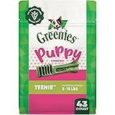 Greenies Veterinarian-Recommended Natural Dental Puppy Treats Teenie Size, 12 oz. Pack, 43 Count
