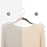 SONGMICS 50 Velvet Hangers 41.5 cm Wide 360° Hook Space Saving Grey Silver view 9