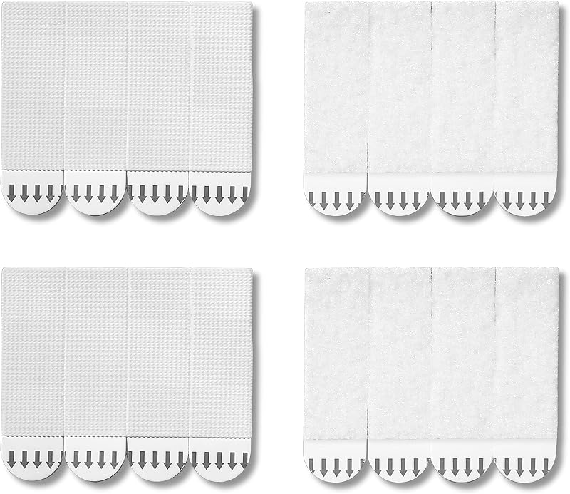 JELLYSUB 32 Pairs Medium Picture Hanging Strips White Heavy Duty