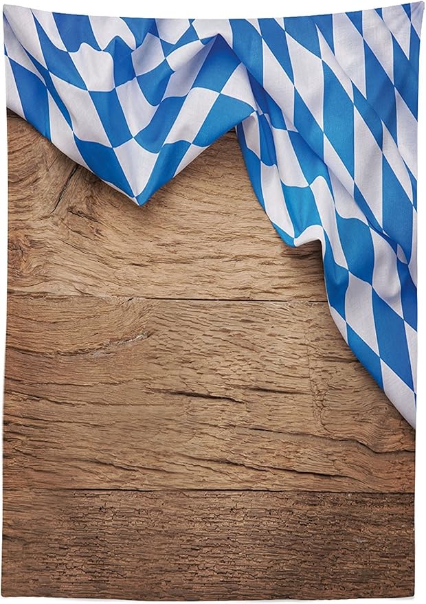 OKTOBERFEST Dekorationen Tischdecke Oktoberfest Karierte Stoff auf Holz