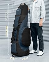OutdoorMaster Padded Golf Travel Bag 900D Waterproof Wheels Blue view 7