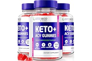 NutraRize (3 Pack) KetoBod Keto ACV Gummies, Keto BOD Keto + ACV, Ketobodz Apple Cider Vinegar, KetobodACV 1000MG, Keto Body Plus ACV Gummy, Official Ketobodketo Reviews (180 Gummies)