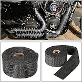Foneso Car Exhaust Wrap Titanium Black Fiberglass Heat Insulation Roll 5m 10 view 8