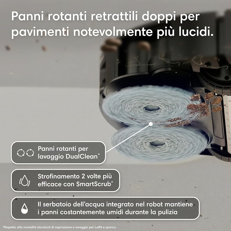 Roomba® Plus 576 Combo robot aspirapolvere lavapavimenti, 25.000 Pa