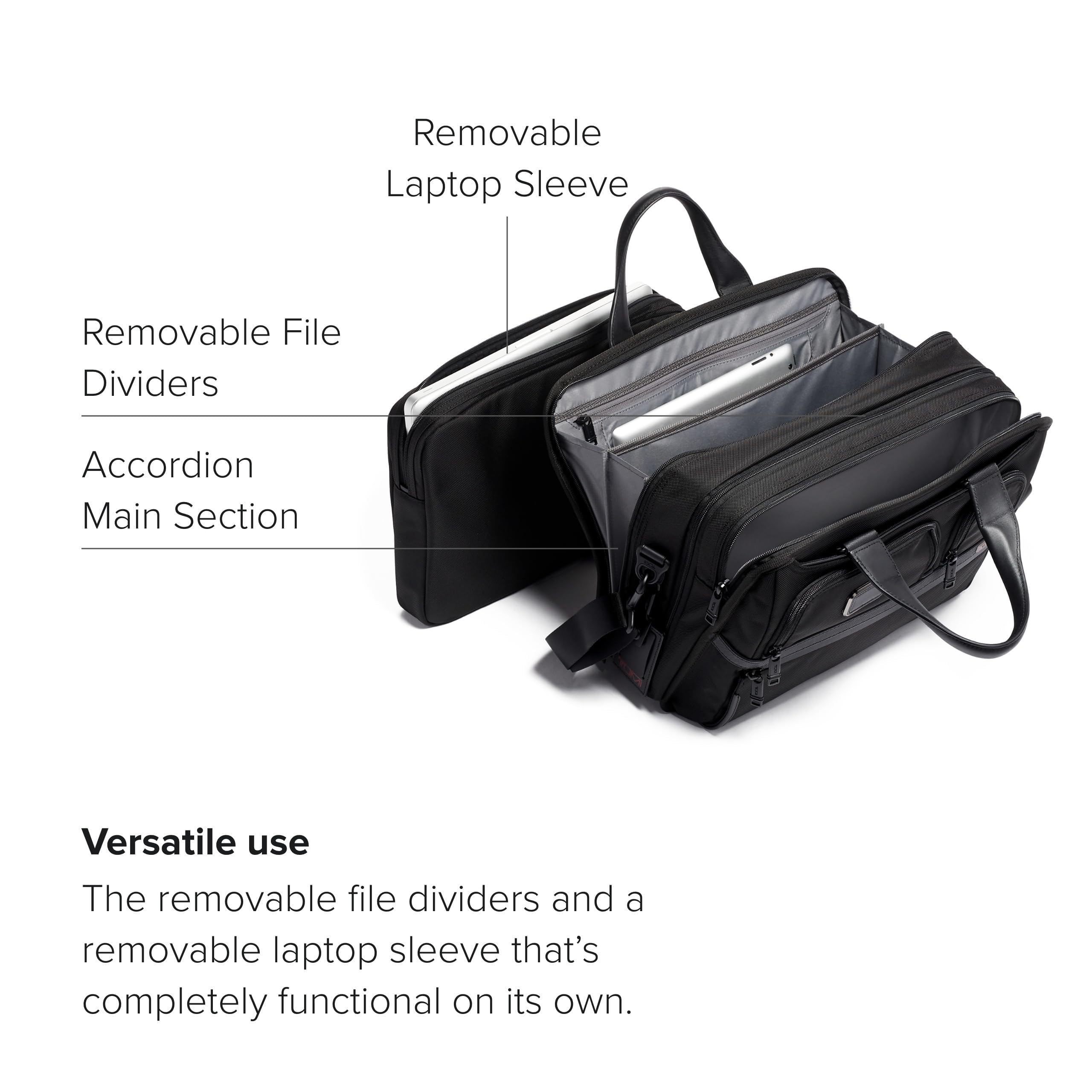 TUMI Alpha Expandable Organizer Laptop Briefcase - 15-Inch Laptop Briefcase Organizer for Men & Women - Travel Laptop Bag