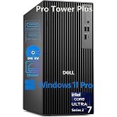Dell Pro Tower Plus Core Ultra 7 265 16GB DDR5 1TB SSD Desktop Computer | AI Boost with Intel 20-Core 13 TOPS NPU up to 5.3GHz, DVD-RW, 3 DisplayPorts, 2 USB-C, Windows 11 Pro Business PC