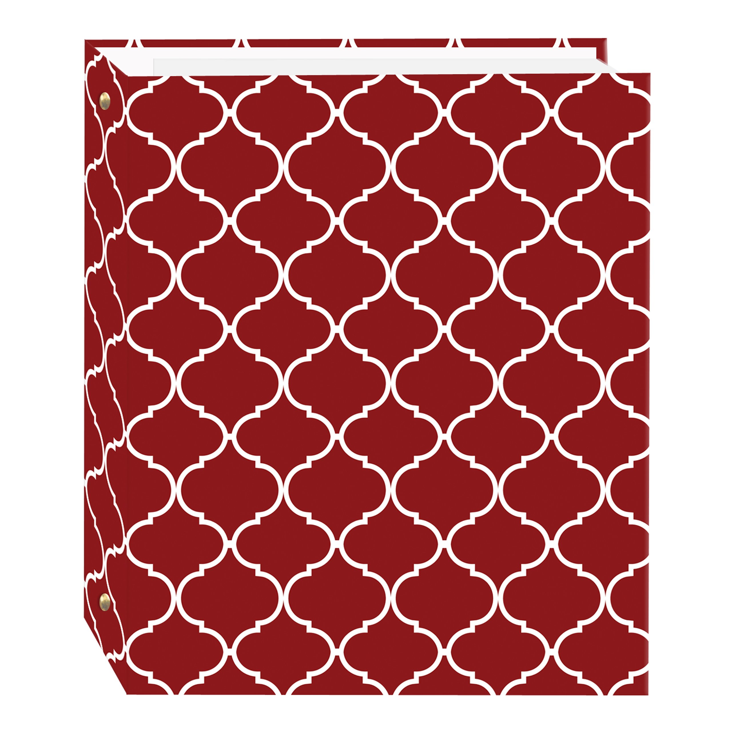 Magnetic Self-Stick 3-Ring Photo Album 100 Pages (50 Sheets), Elegant Diamonds Design — image 1