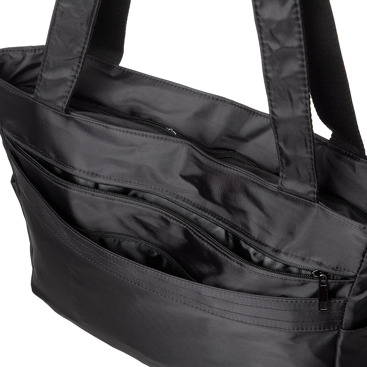 TENXITER Women Fashion Large Tote Shoulder Handbag Waterproof Tote Bag Multi-function Nylon Travel Shoulder (Black)