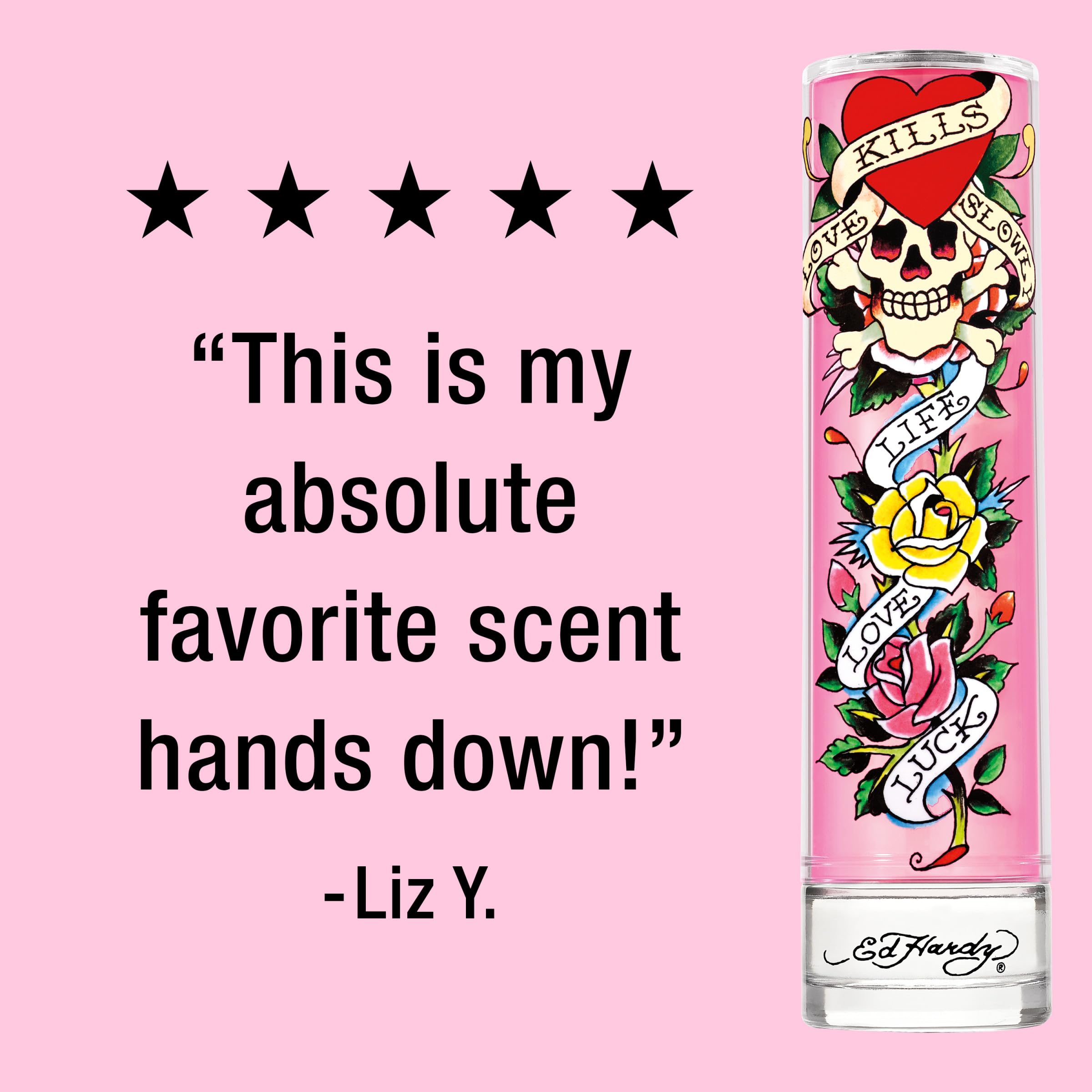 ED HARDY Women's Perfume Fragrance by Christian Audigier, Eau De Parfum, 3.4 Fl Oz
