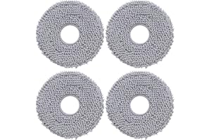 roborock 4 Pack Microfiber Mop Cloths Qrevo Curv, Qrevo Curv S5X, Qrevo Edge Robot Vacuum, Mop Pad Replacement Accessories