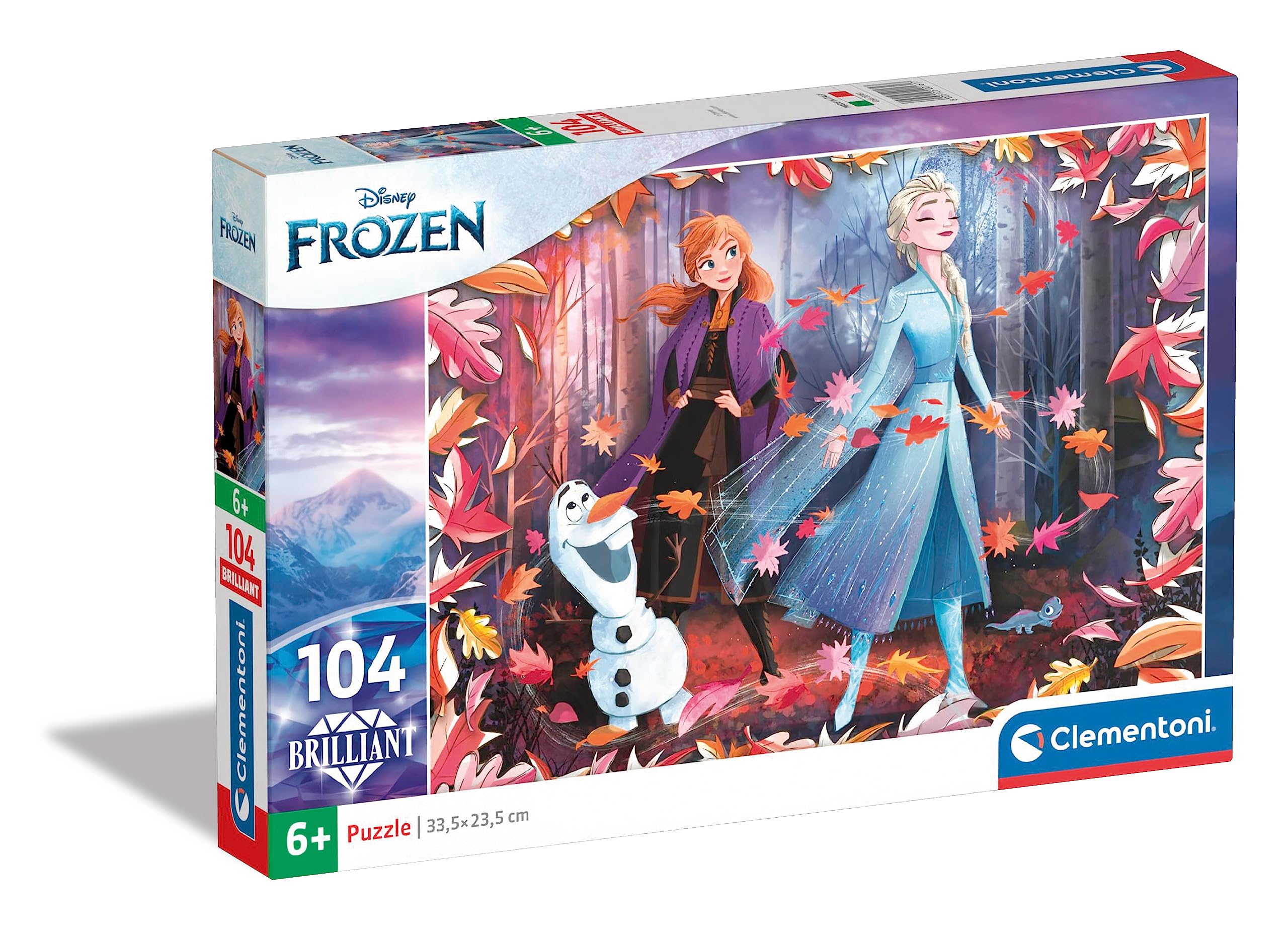 Clementoni 20161, Disney Frozen 2 Brilliant Puzzle for Children -104 Pieces, Ages 6 Years Plus