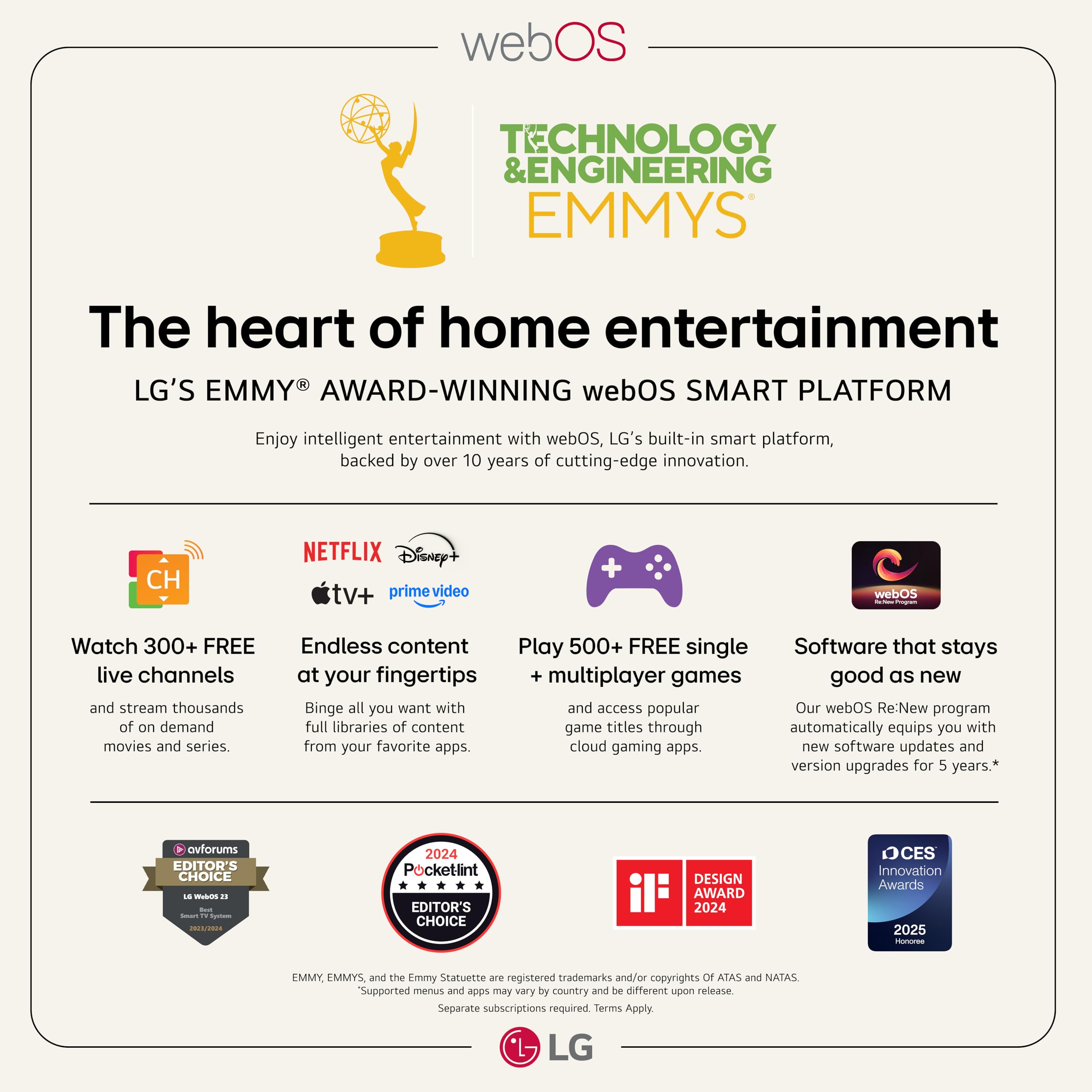 LG 65-Inch Class OLED evo AI 4K G5 Series Smart TV w/Dolby Atmos, Dolby Vision, HDR10, AI Super Upscaling 4K, Filmmaker Mode, Wow Orchestra, Alexa Built-in (OLED65G5WUA, 2025)