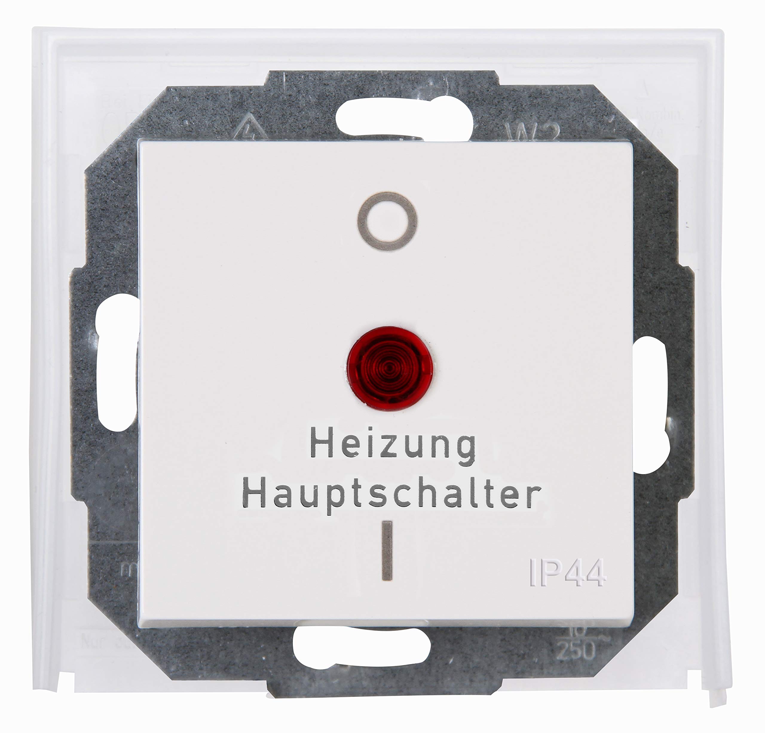 Kopp Pure White Athenis Flush-Mounted Wet Room Heater Main Switch, 699729080