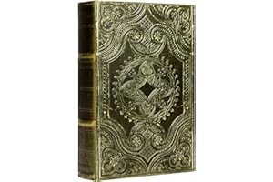 DROFELY Decorative Book Box Vintage Style Fake Book Faux Leather Embossing Book Box Vintage Green Book Storage Box 2-06，Chris