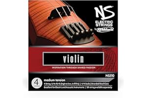 D'Addario NS310 NS Electric Violin String Set, 4/4 Scale, Medium Tension