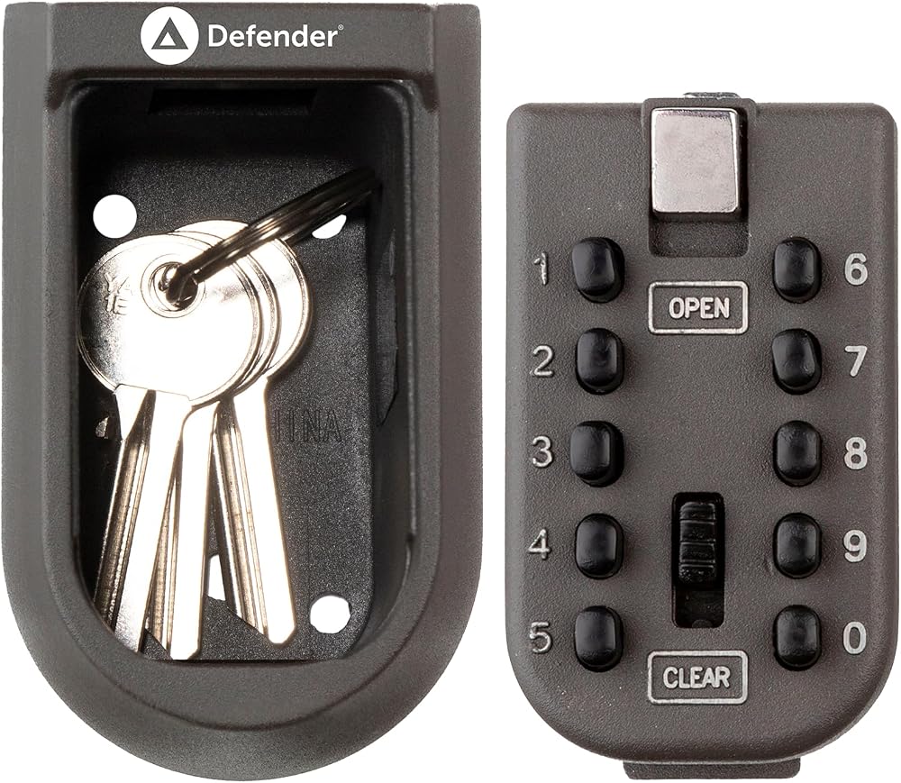 Defender Compact Key Safe Mini Wall Mounted Outdoor Push Button Key Lock Box