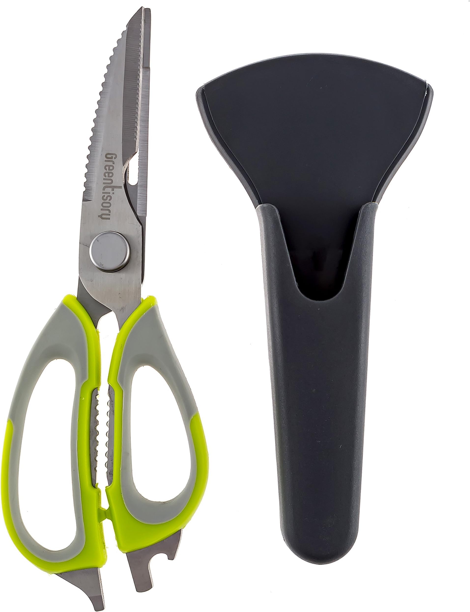 Greentisory Kitchen Scissors With Magnetic Holder Sheath