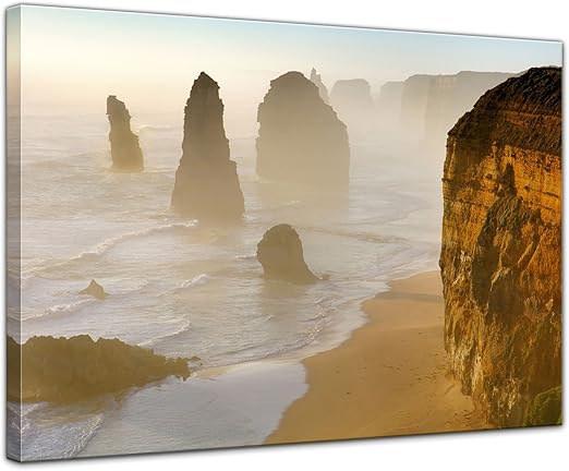 Bilderdepot24 Impression D Art 12 Apotres L Australie 70 X 50 Cm Images Comme Une Impression De Toile L Australie Roches Dans Le Surf Amazon Fr Cuisine Maison