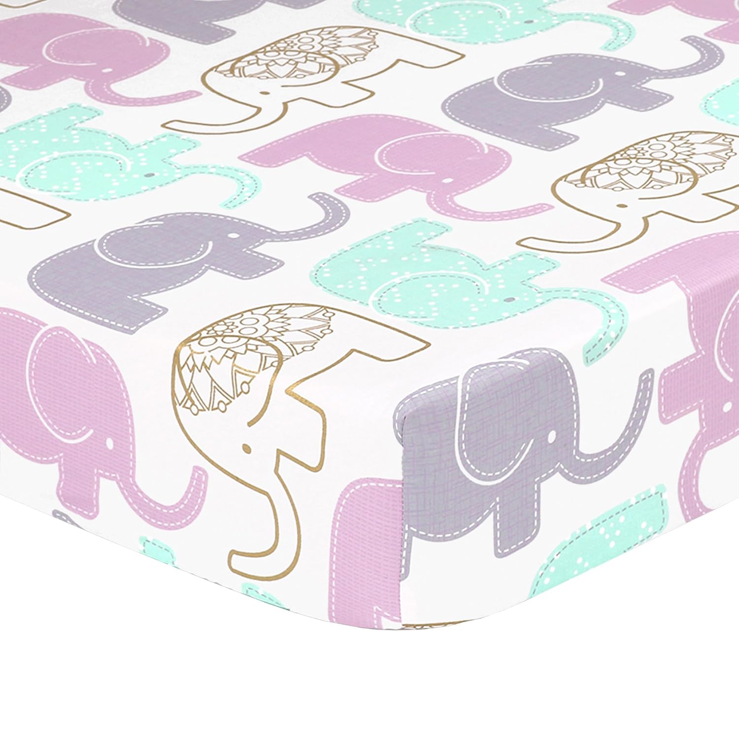 little peanut lilac purple and gold elephants