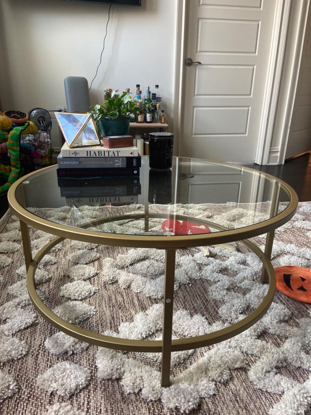 22/mo Finance Best Choice Products 36in Modern Round Tempered Glass