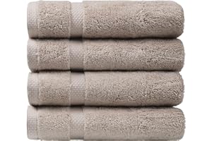 SOFE HOME AND LIVING SOFE H&L | Olea Luxury Turkish Cotton Hand Towels Set of 4 Sand | Premium, Soft, Durable, Absorbent | Hotel Quality Plush Towels and Thick Towel Sets