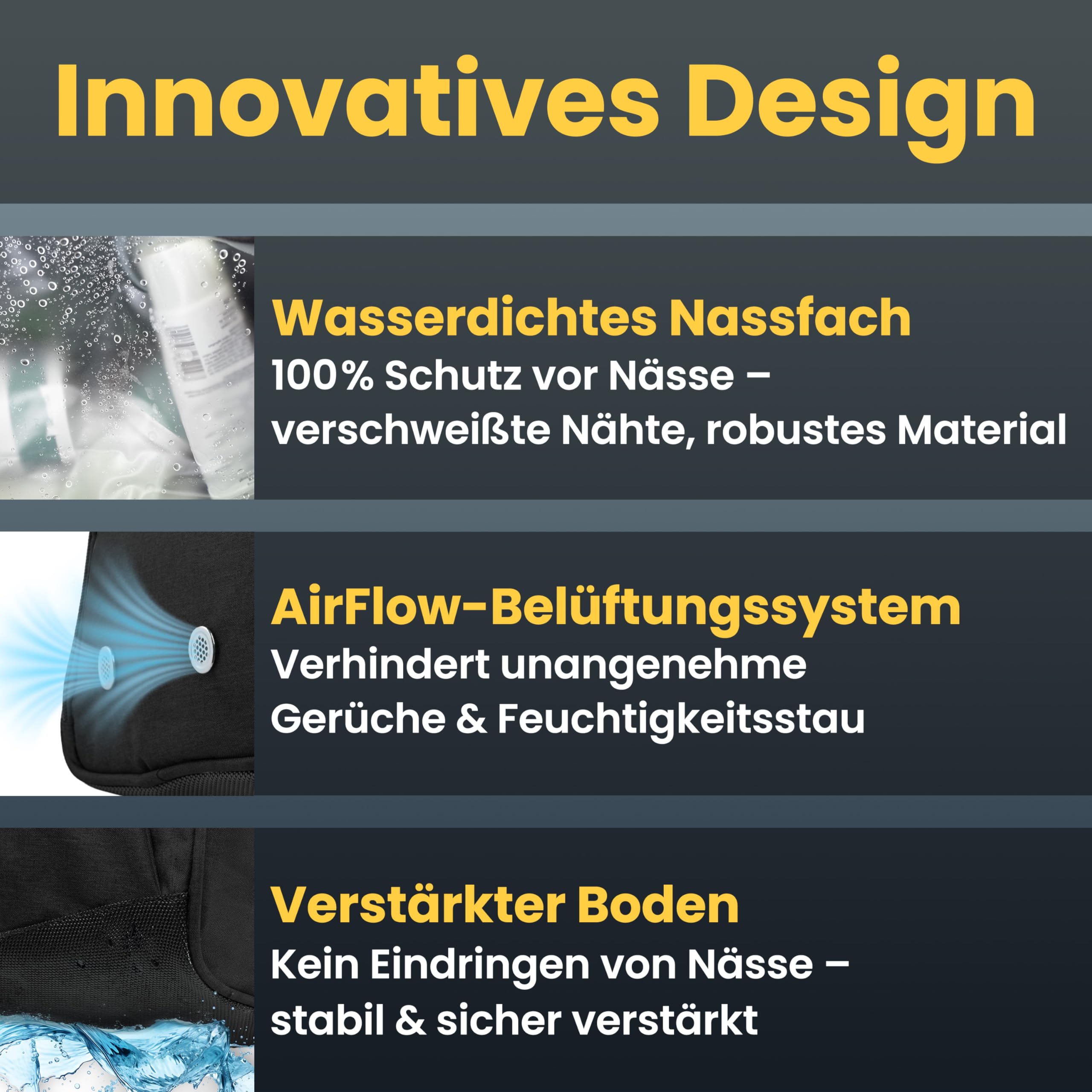 Heldenwerk® Sporttasche & Reisetasche für Damen und Herren klein I Trainingstasche mit Schuhfach und Nassfach I ideal als Reisetasche Handgepäck, Gym Bag, Fitness Tasche, Trainings Tasche, Sport Bag 3