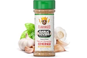 Garlic Lovers Seasoning Mix by Flavor God - Premium All Natural & Healthy Spice Blend for Grilling Chicken, Beef, Seafood, Vegetables, Salad, Tacos, Pizza, & Pasta - Kosher, Gluten-Free, Dairy-Free, Vegan, Keto Friendly